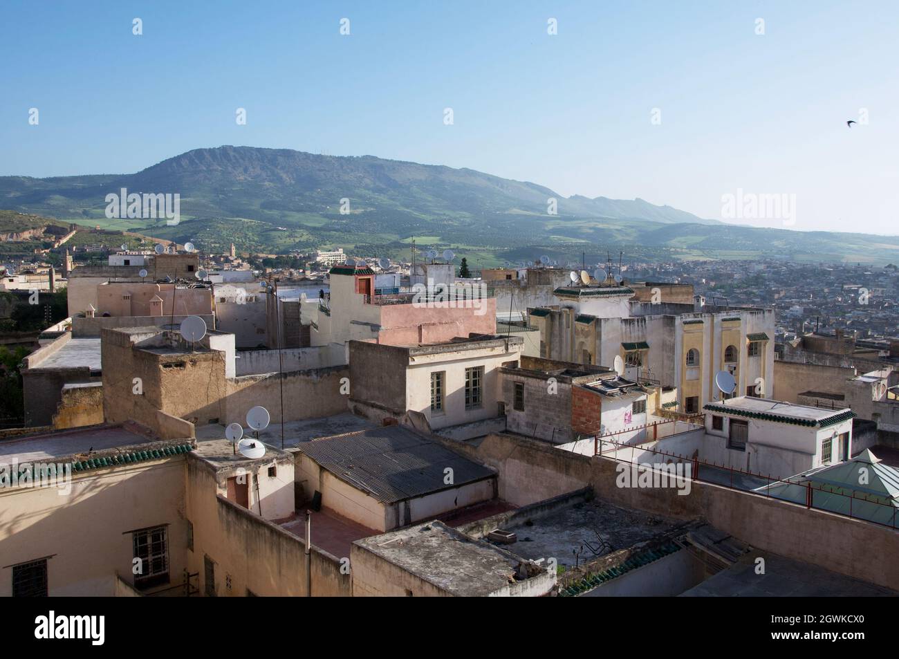 View of mosque in Fes Morocco Stock Photo