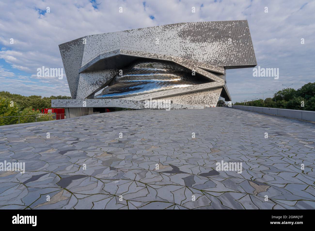 Paris, France - 09 18 2021: View of Philharmonie de Paris building Stock Photo