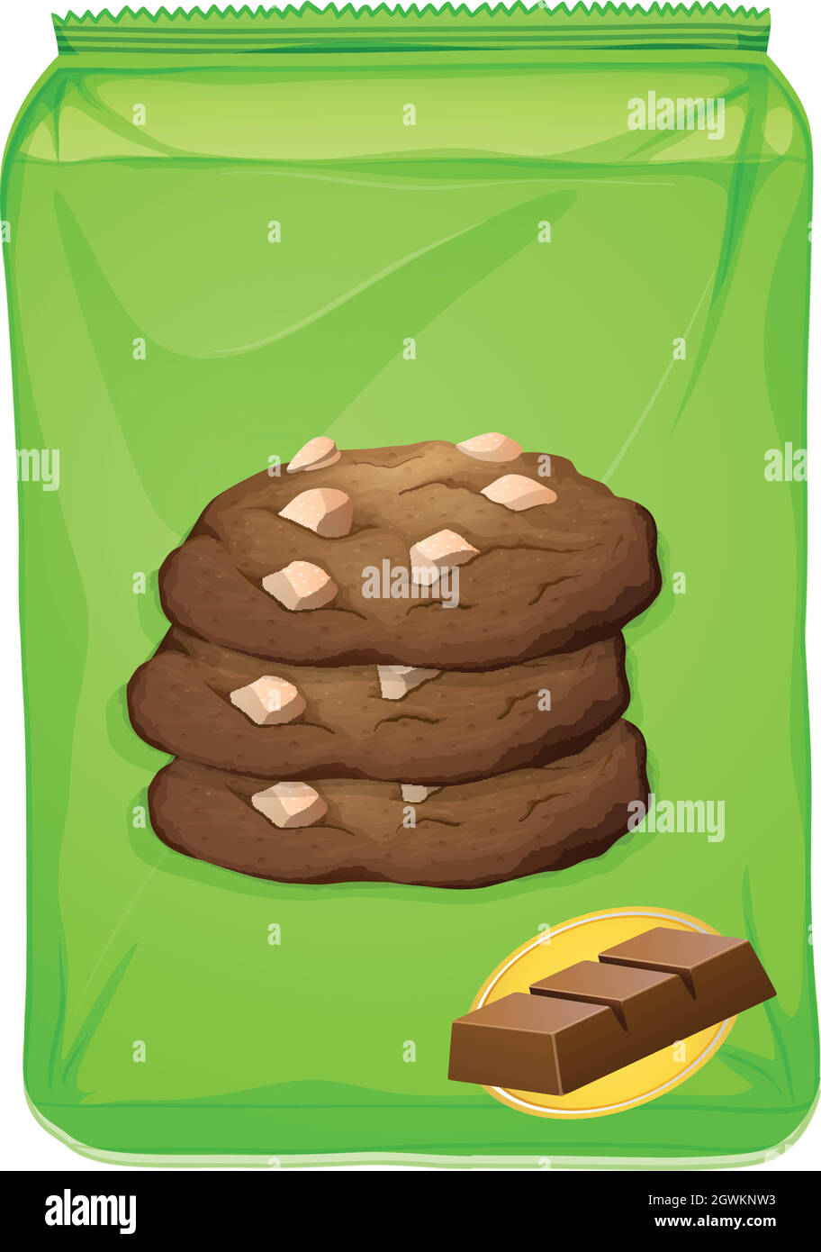 Bag of chocolate cookies Stock Vector Image & Art Alamy