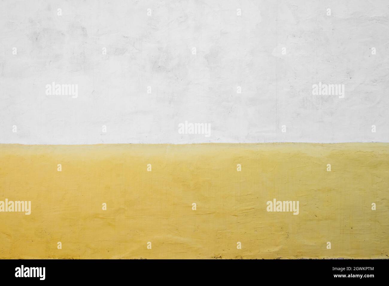 white, yellow wall background, concrete texture - Stock Photo