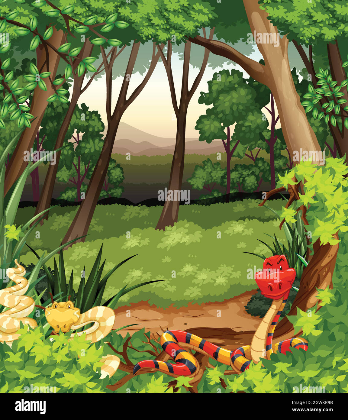 Snakes in the Stock Vector Images - Alamy