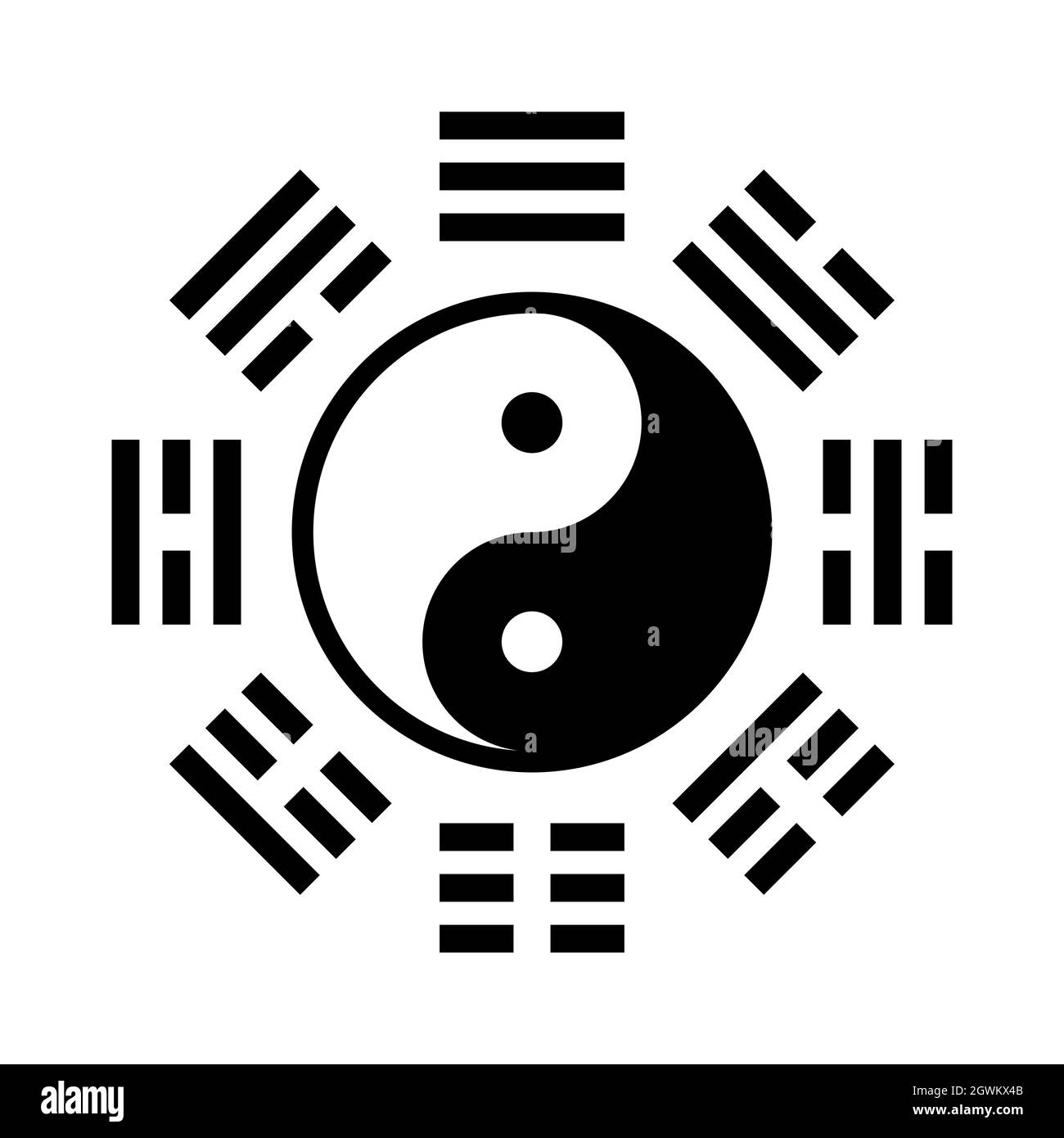 Yin Yang bagua symbol. Tai Chi pattern. Bagua - symbol of Taoism ...