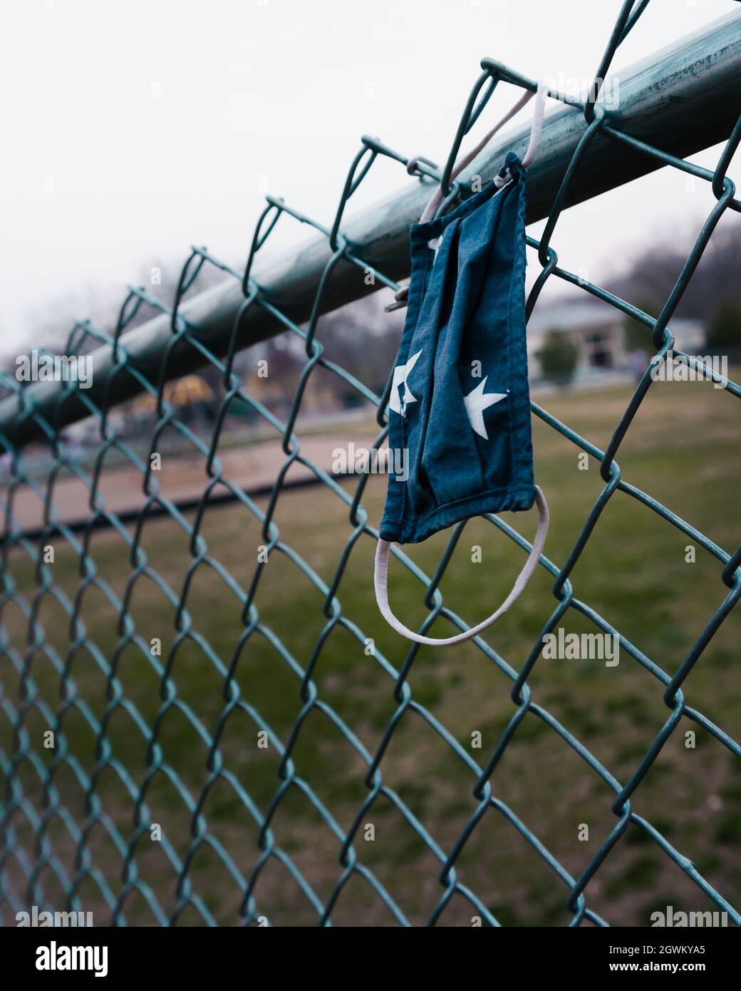 American flag chain link fence hires stock photography and images Alamy