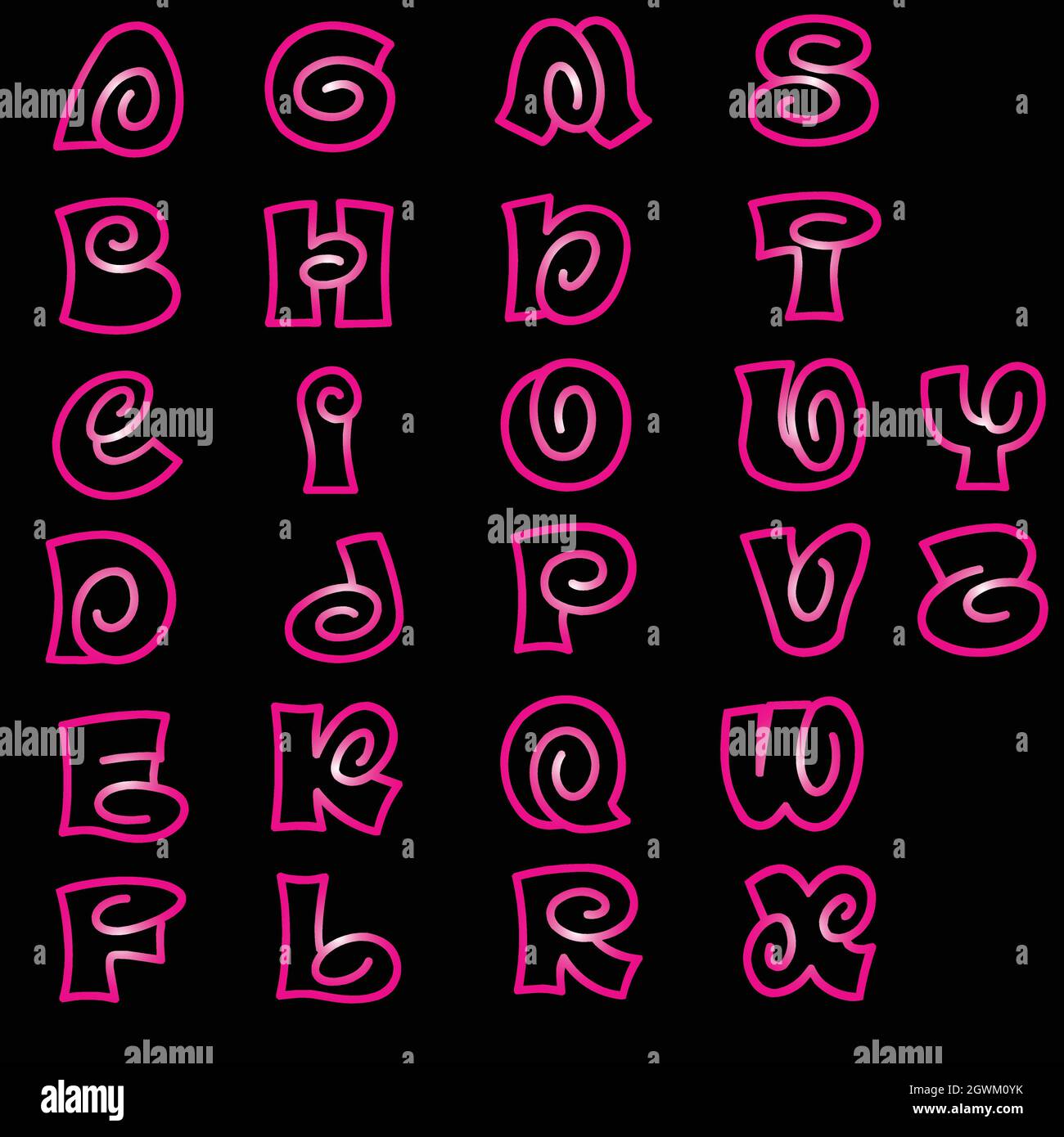 set of English alphabet Vector Template. Font style design Stock Vector  Image & Art - Alamy
