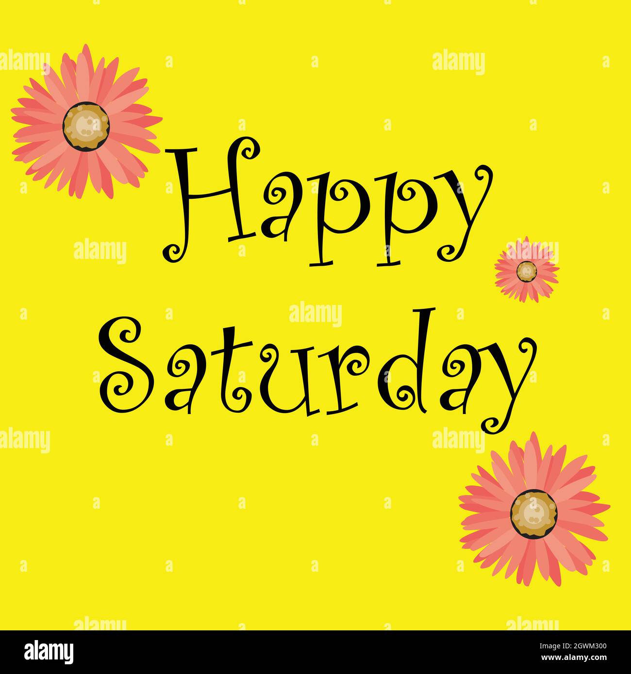 Happy Saturday Vector Template. Modern vector template for poster ...