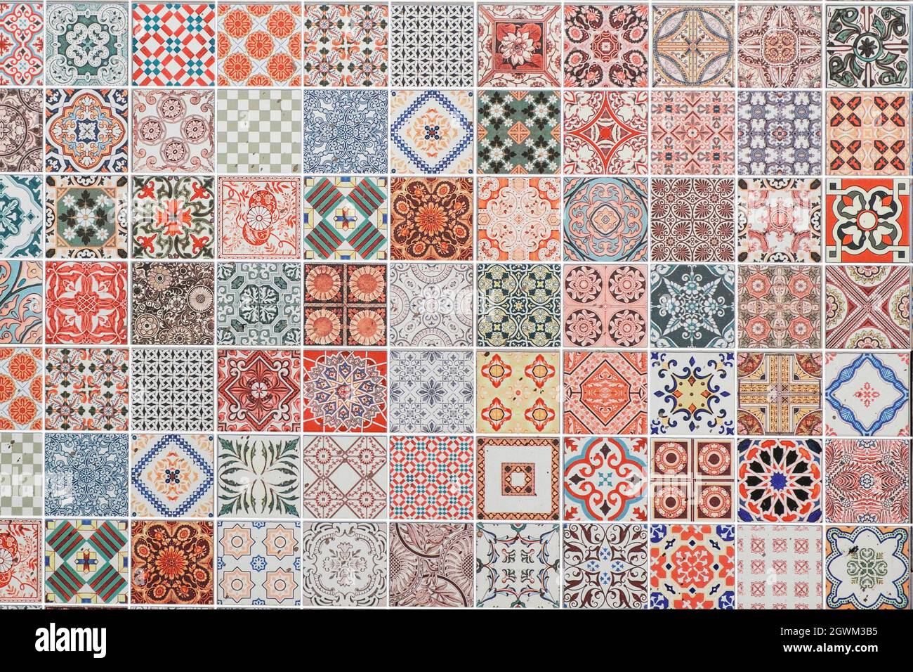 wall tile pattern, tiled patchwork design background Stock Photo - Alamy