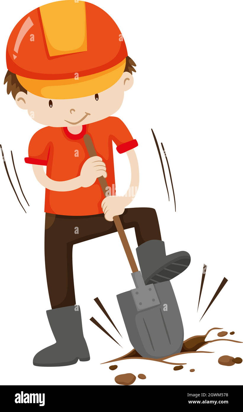 Digging man cartoon illustration hi-res stock photography and images - Alamy Digging man cartoon illustration hi-res stock photography and images - Alamy