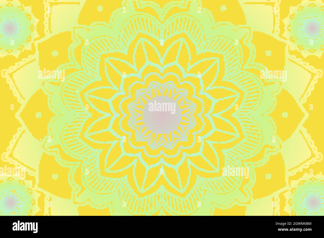 Mandala patterns on yellow background Stock Vector Image & Art - Alamy