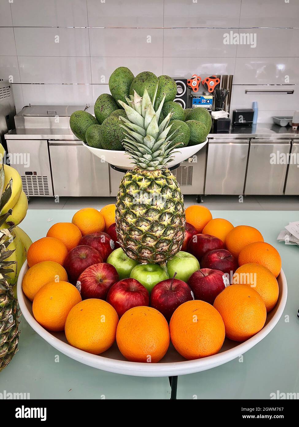 Fruits In Container Stock Photo Alamy