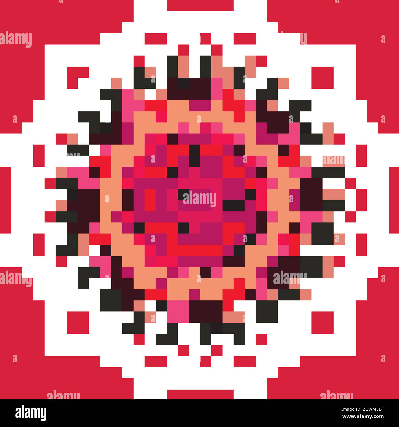 Mandala patterns on red background Stock Vector Image & Art - Alamy