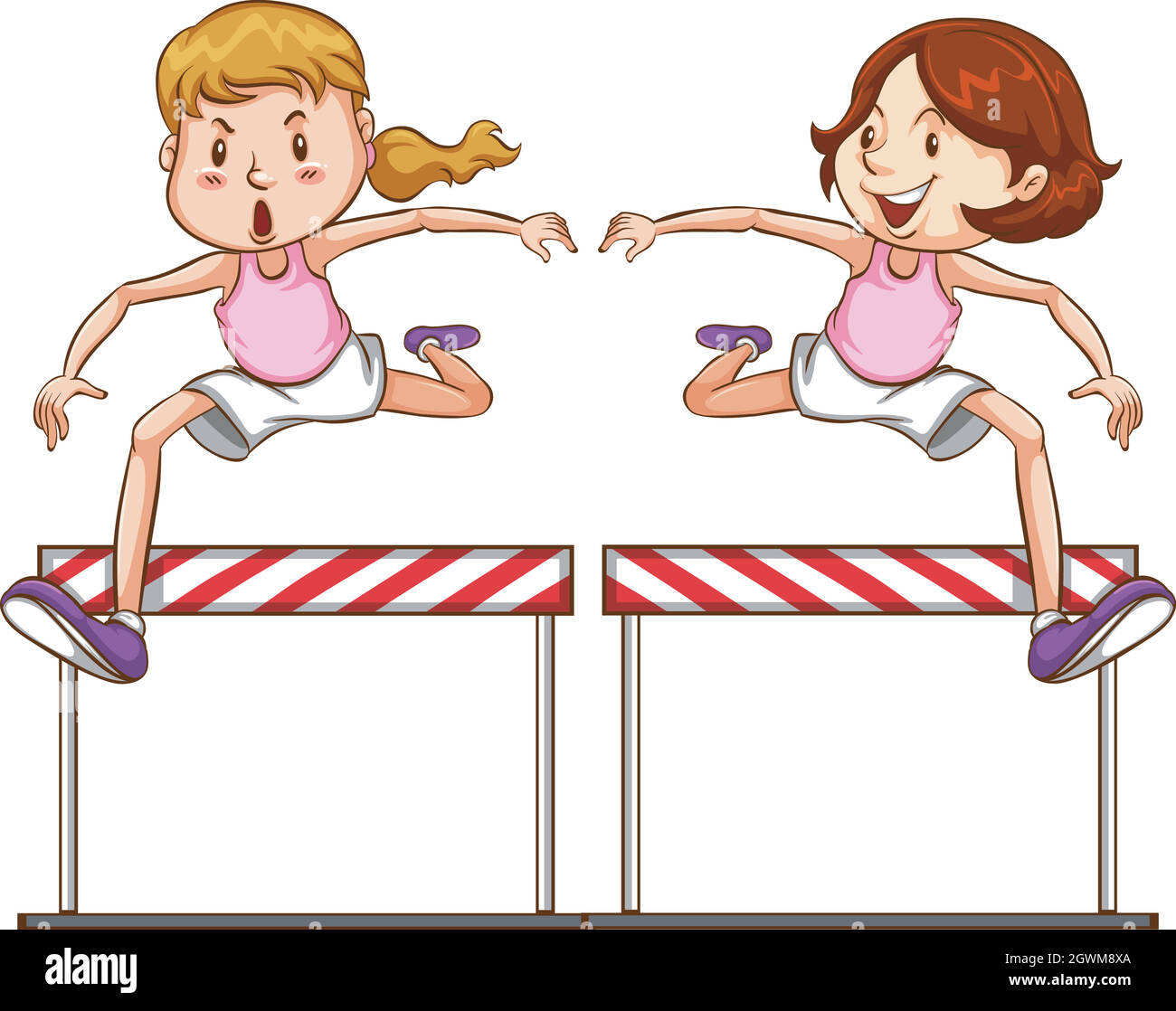 Hurdle race on white background Stock Vector Image & Art Alamy