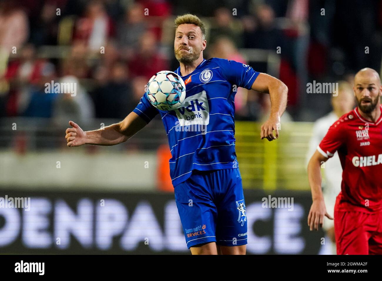 Antwerp Belgium October 3 Laurent Depoitre Of Kaa Gent During The Jupiler Pro League Match Between Royal Antwerp Fc And Kaa Gent At The Bosuil On October 3 21 In Antwerp