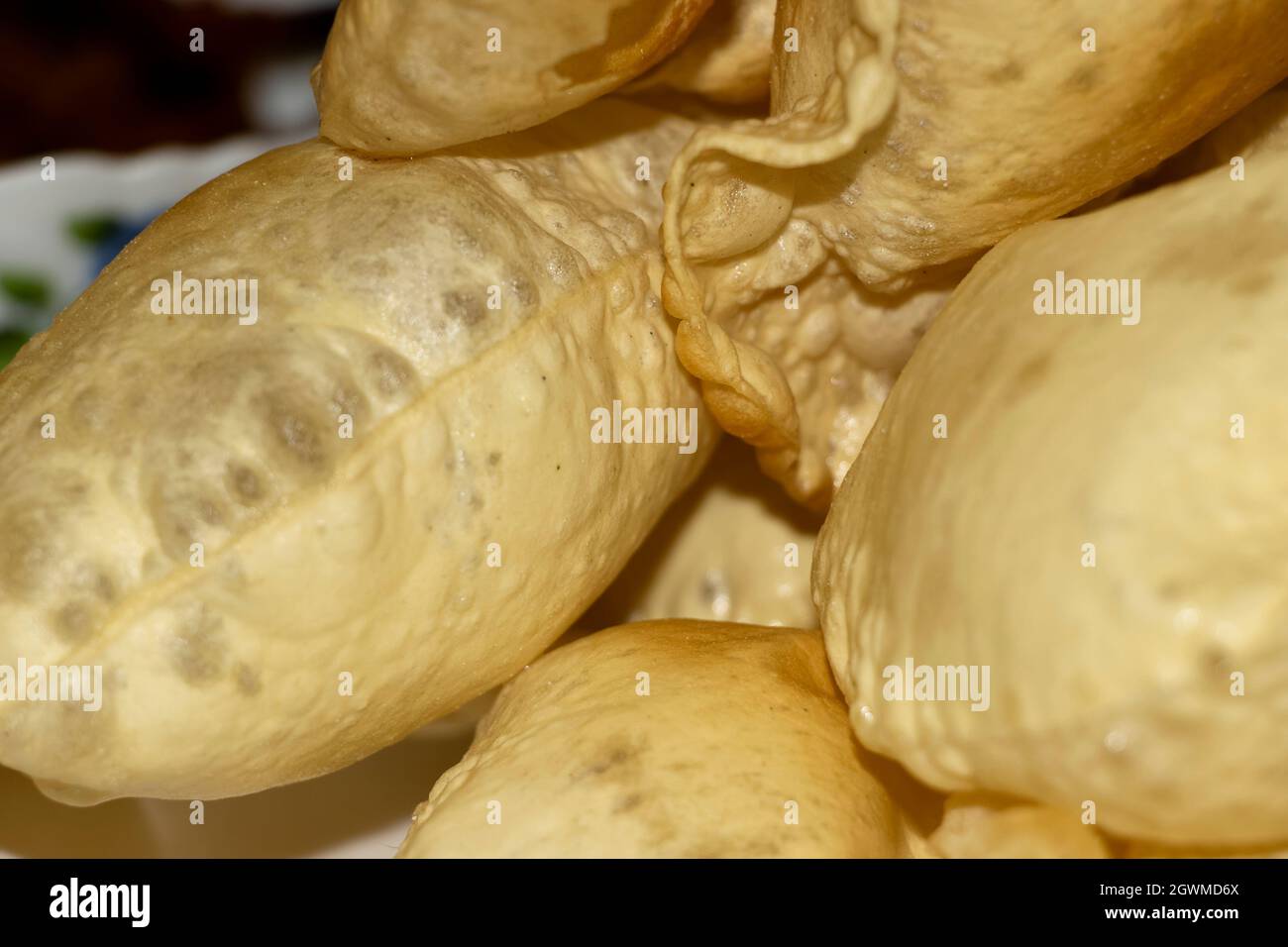 Closeup Image Of Indian Style Toasted Crunchy Papadam. Selective Focus Stock Photo