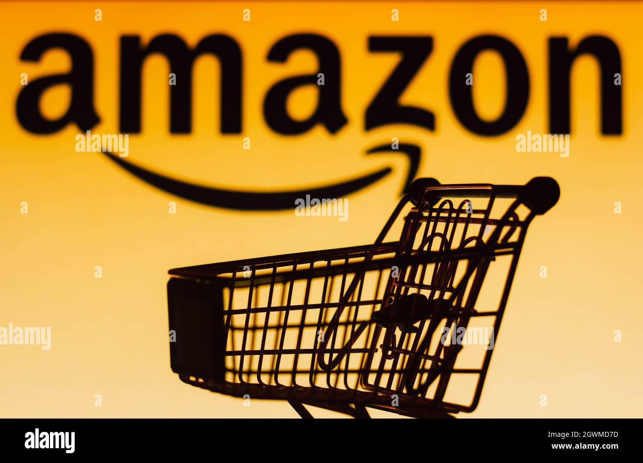 Brazil. 03rd Oct, 2021. In this photo illustration a shopping cart is