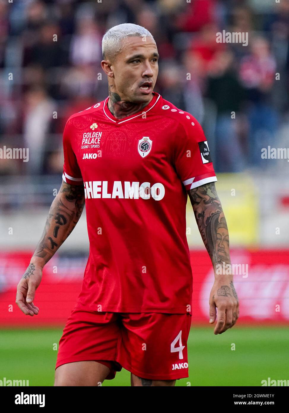 Antwerp Belgium October 3 Radja Nainggolan Of Royal Antwerp Fc During The Jupiler Pro League Match Between Royal Antwerp Fc And Kaa Gent At The Bosuil On October 3 21 In