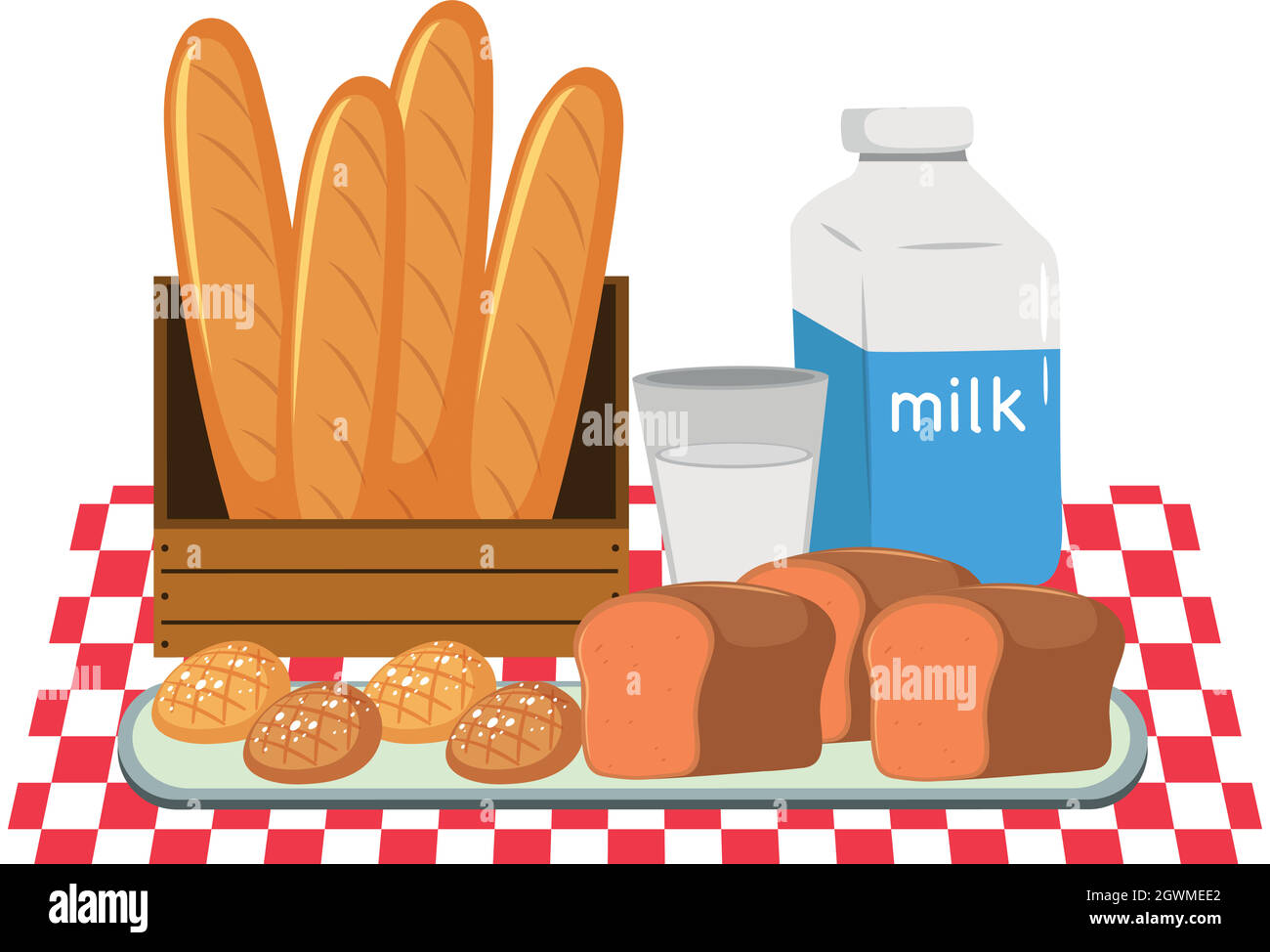 bread and water clipart image