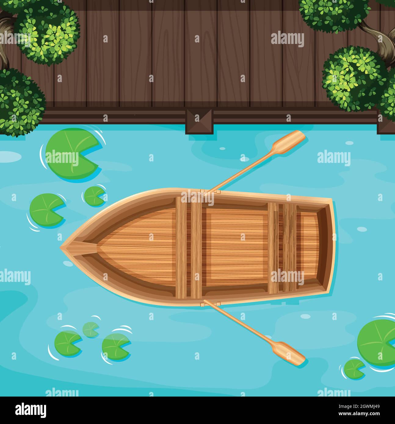 Old Rowboat, Oars, Wooden, 3d, Render, Fishing, Swamp, Vintage