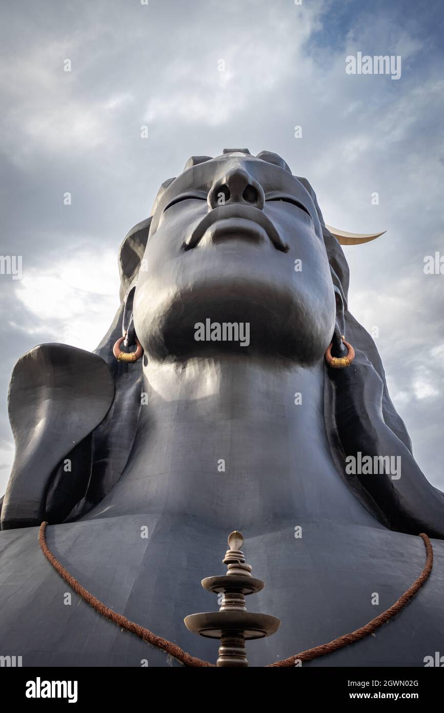Adiyogi Lord Shiva Statue From Unique Different Angles Stock Photo ...