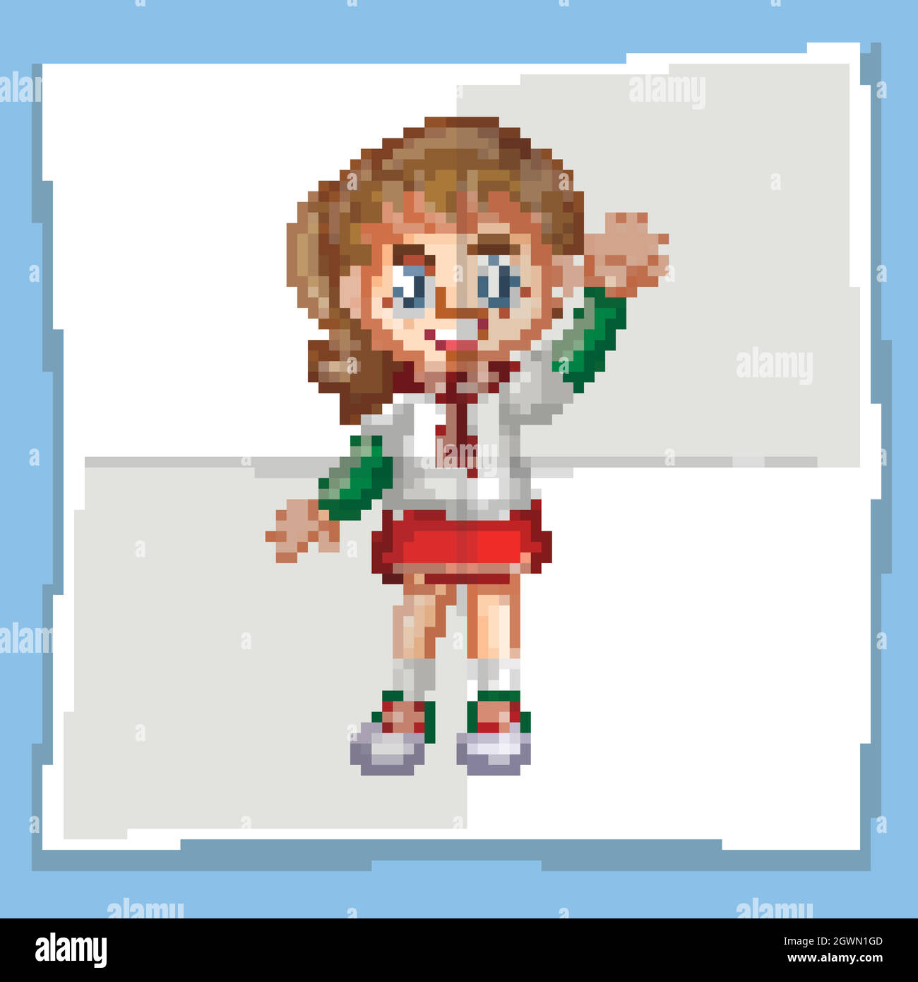 Happy girl waving hand Stock Vector Image & Art - Alamy