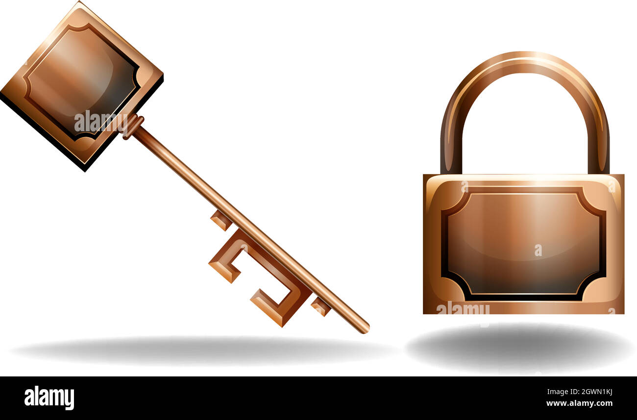 Key and lock Stock Vector