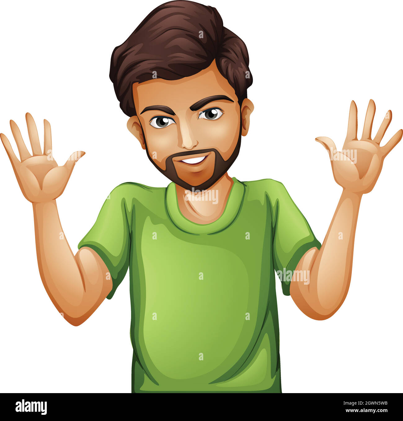 Boy wearing a tshirt Stock Vector Images Alamy