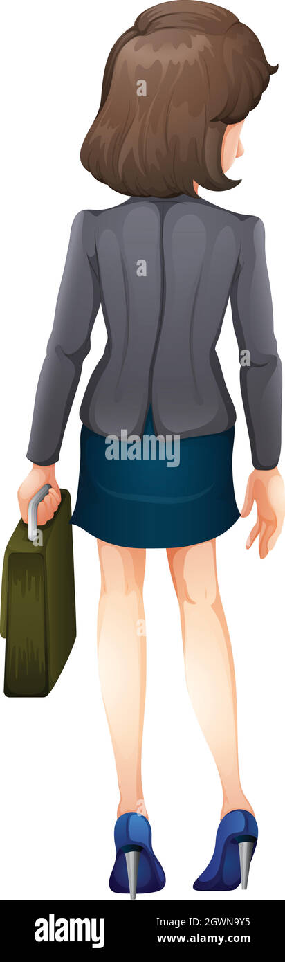 A backview of a businesswoman Stock Vector
