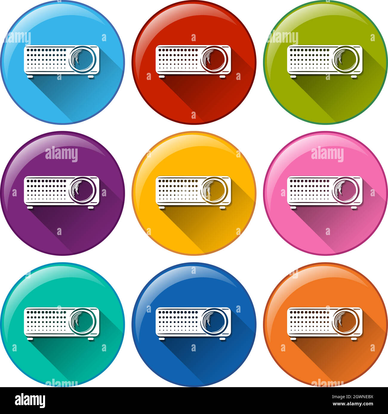 Movie icons Stock Vector