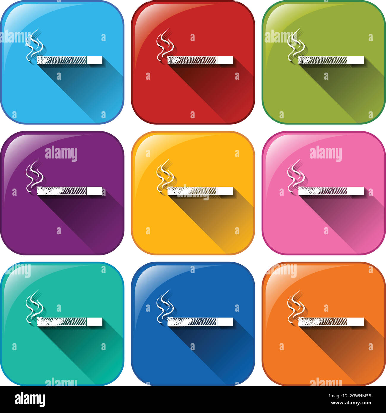 Smoking A Button Cigarette green Stock Vector Images - Alamy