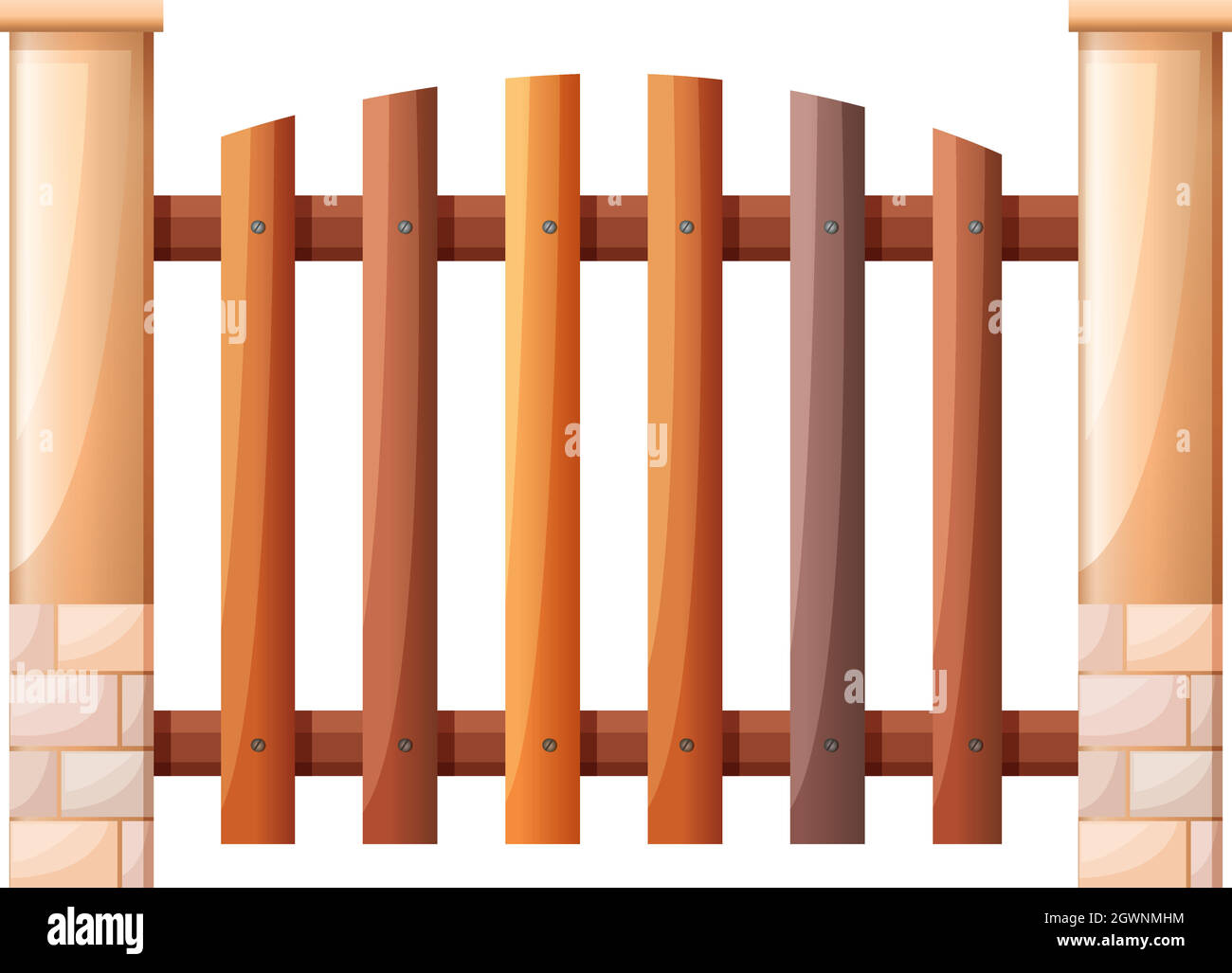Wooden vertical post in Stock Vector Images - Alamy