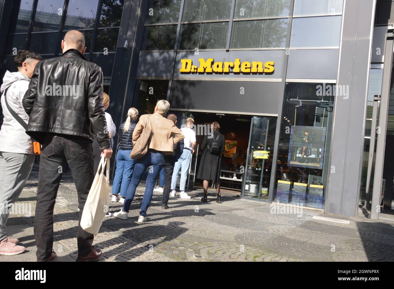 The Dr. Martens Shop at Tauentzienstrasse in Charlottenburg, Berlin, Germany - October 2, 2021. Stock Photo