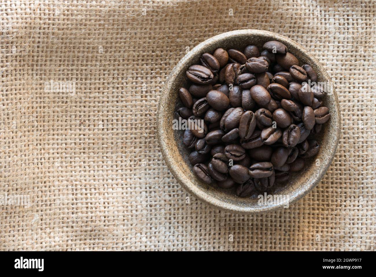 Coffee Beans In A Bowl Stock Photo