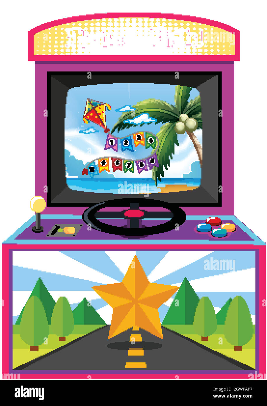 Game machine for counting numbers on isolated background Stock Vector ...