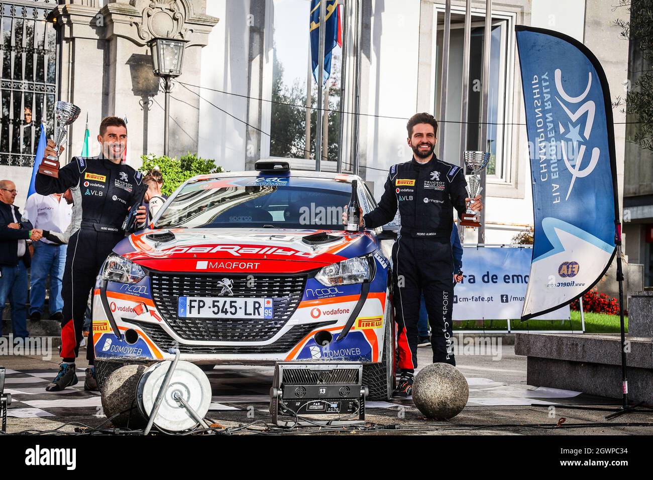 34 ALMEIDA Pedro (PRT), MAGALHAES Hugo (PRT), Peugeot 208 Rally 4, during the 2021 FIA ERC Rallye Serras de Fafe e Felgueiras, 6th round of the 2021 FIA European Rally Championship, from October 1 to 3, 2021 in Fafe, Portugal - Photo: Jorge Cunha/DPPI/LiveMedia Stock Photo