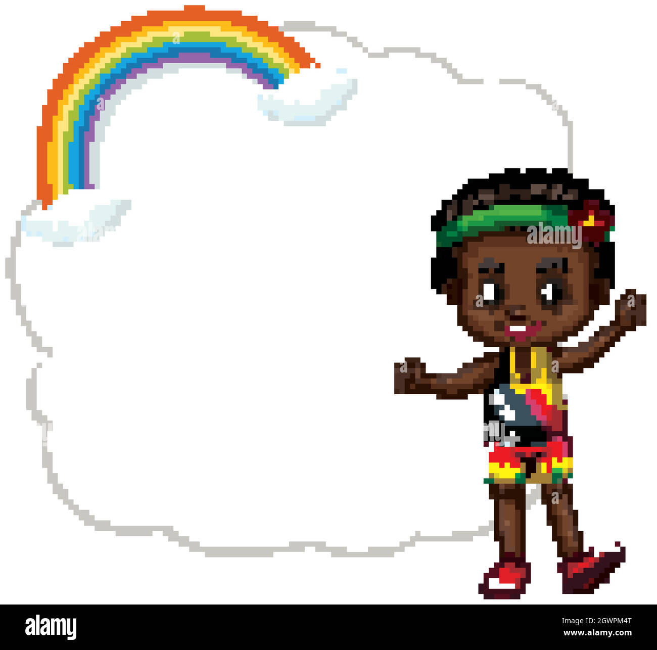 Happy boy and cloud frame Stock Vector Image & Art - Alamy