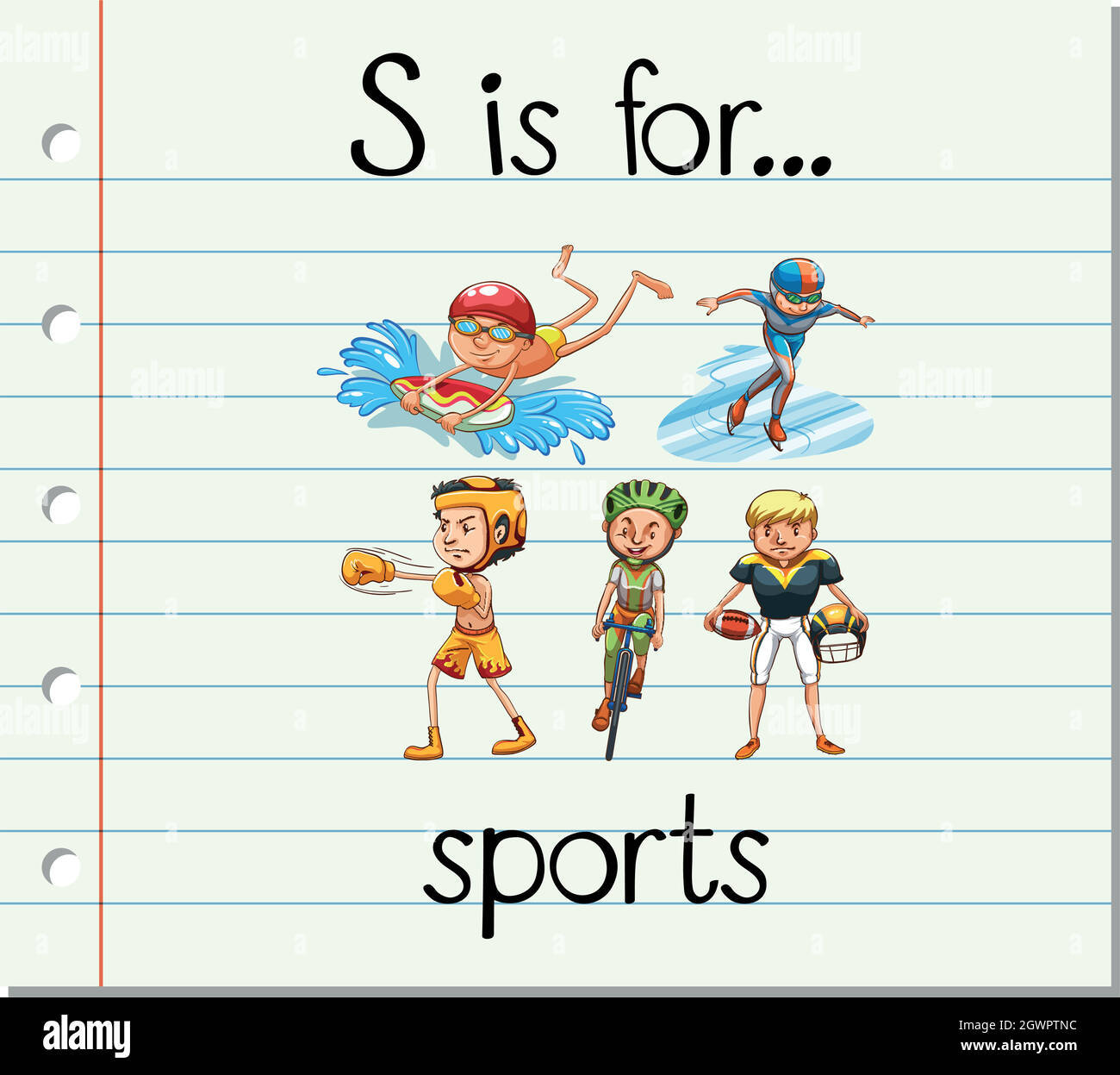 Flashcard letter S is for sports Stock Vector Image & Art Alamy