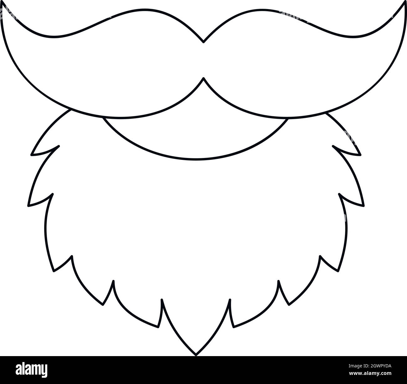 Beard icon , outline style Stock Vector Image &amp; Art - Alamy
