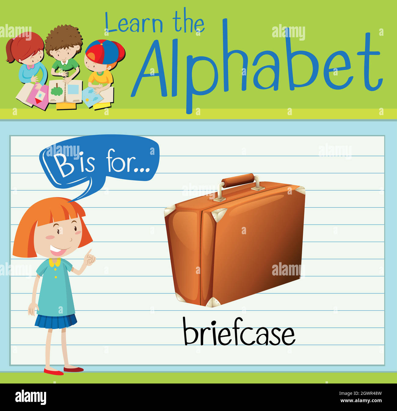 Flashcard letter B is for briefcase Stock Vector Image & Art - Alamy
