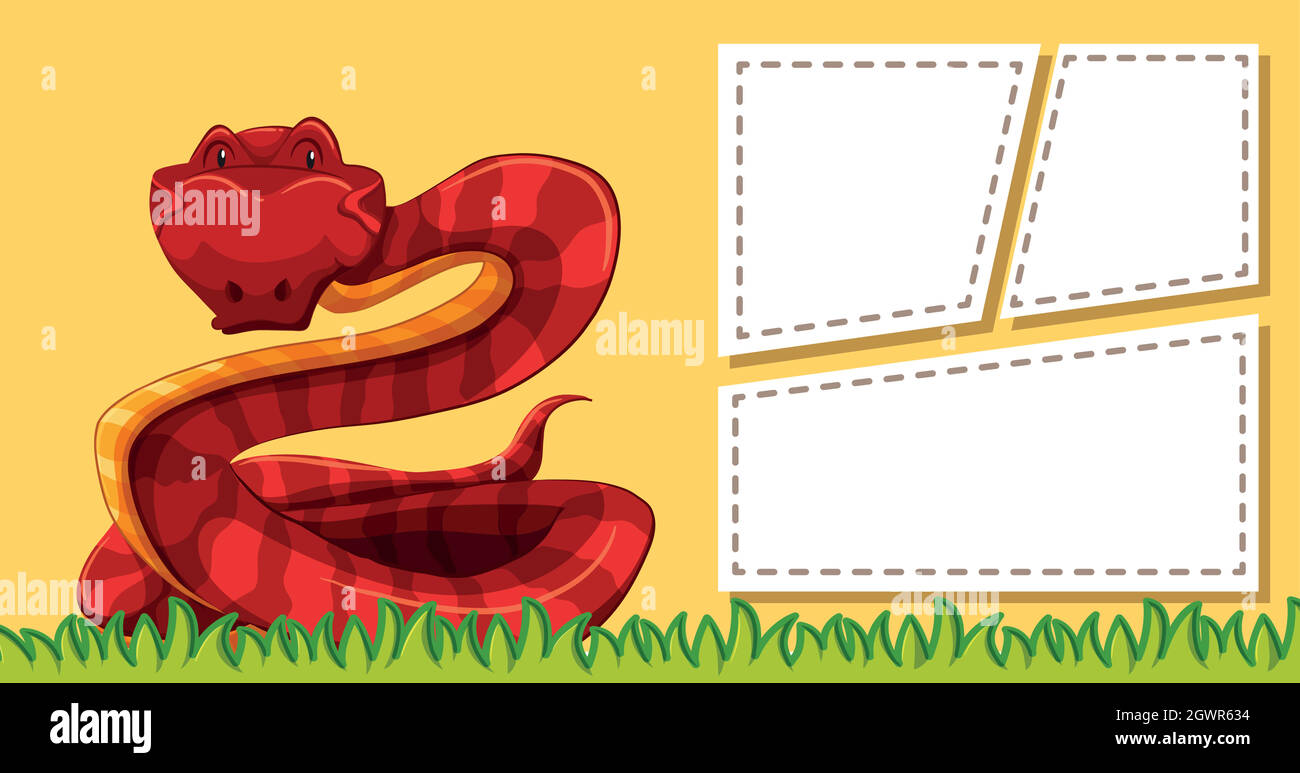 Snake on note template Stock Vector Image & Art - Alamy