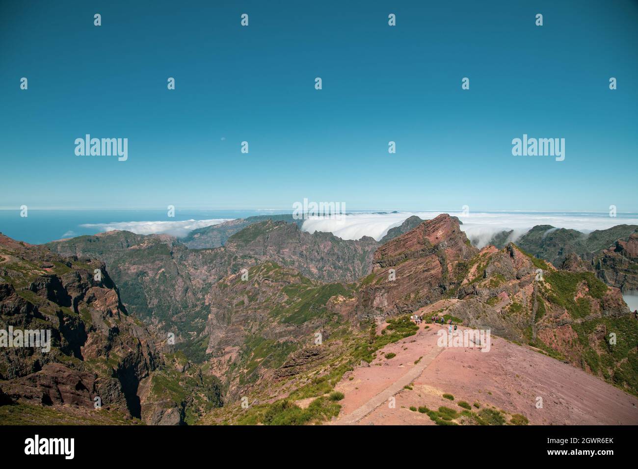 Pico Ruivo seen from "Pico do Arieiro" Mountains at Madeira Island