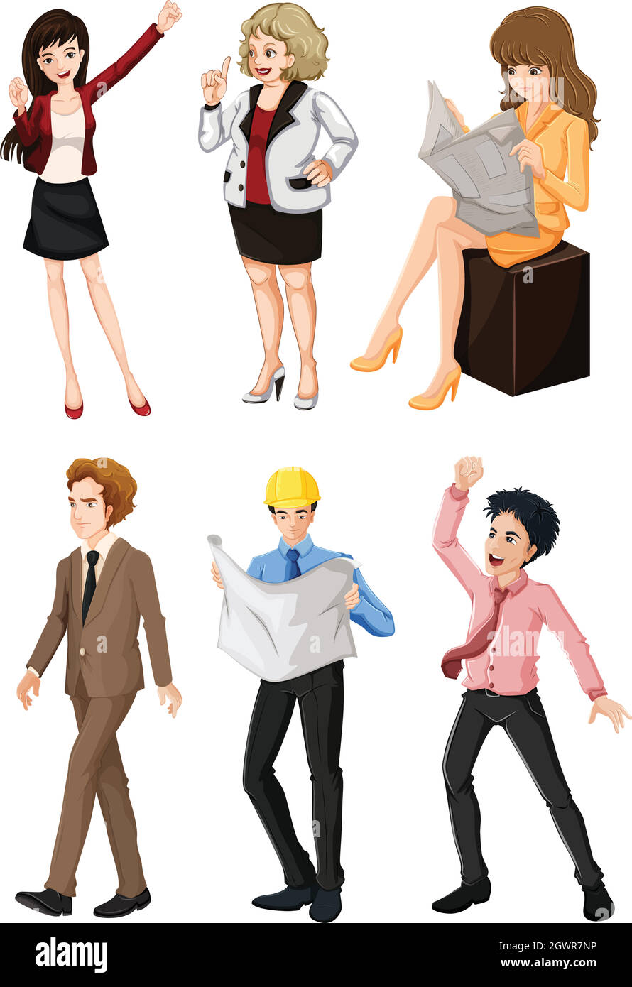 People with different professions Stock Vector