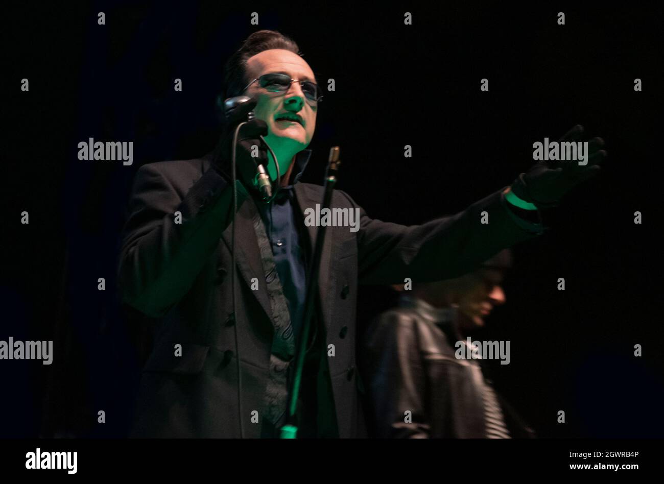 Dave Vanian, The Damned Vocalist, live in concert at Birmingham Genting Arena, 16th June 2018. Live Music Photography. Stock Photo