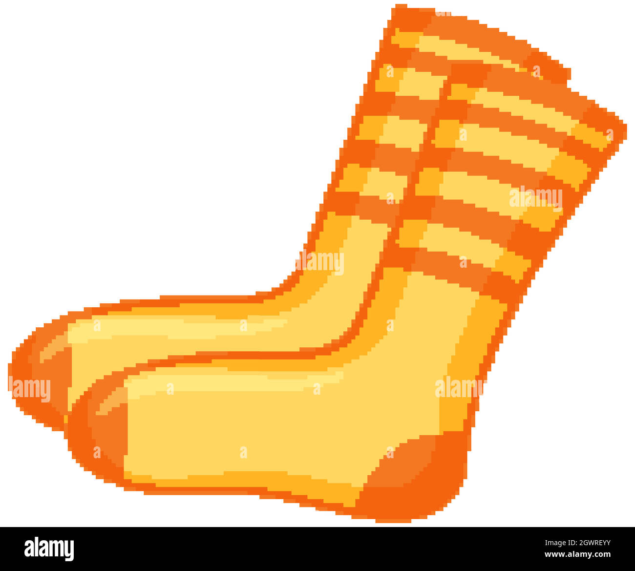 Yellow socks cartoon style isolated on white background Stock Vector