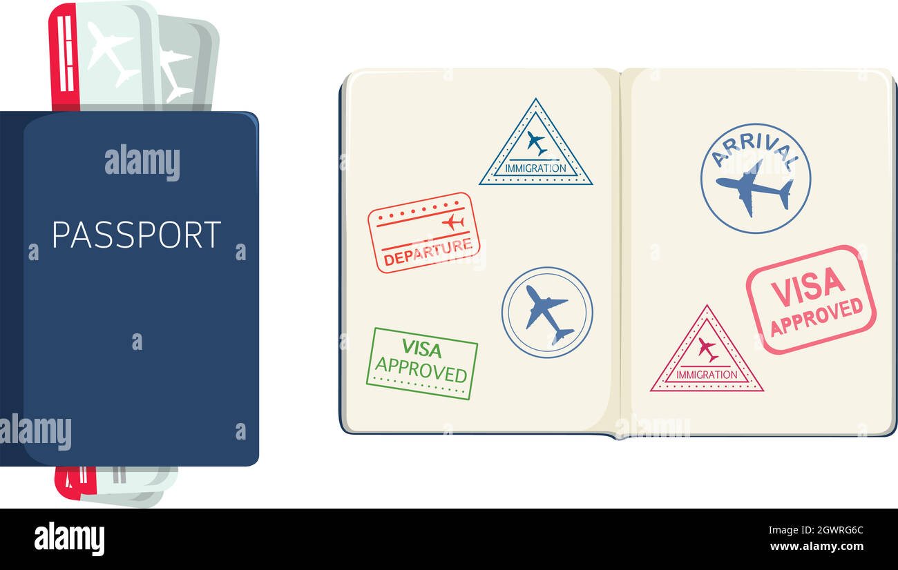 Passport On White Background Stock Vector Image Art Alamy