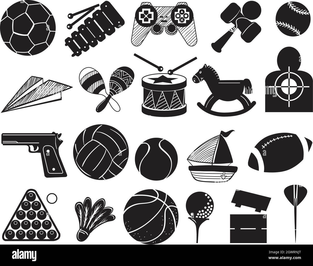 Doodle design of the different toys Stock Vector Image & Art - Alamy