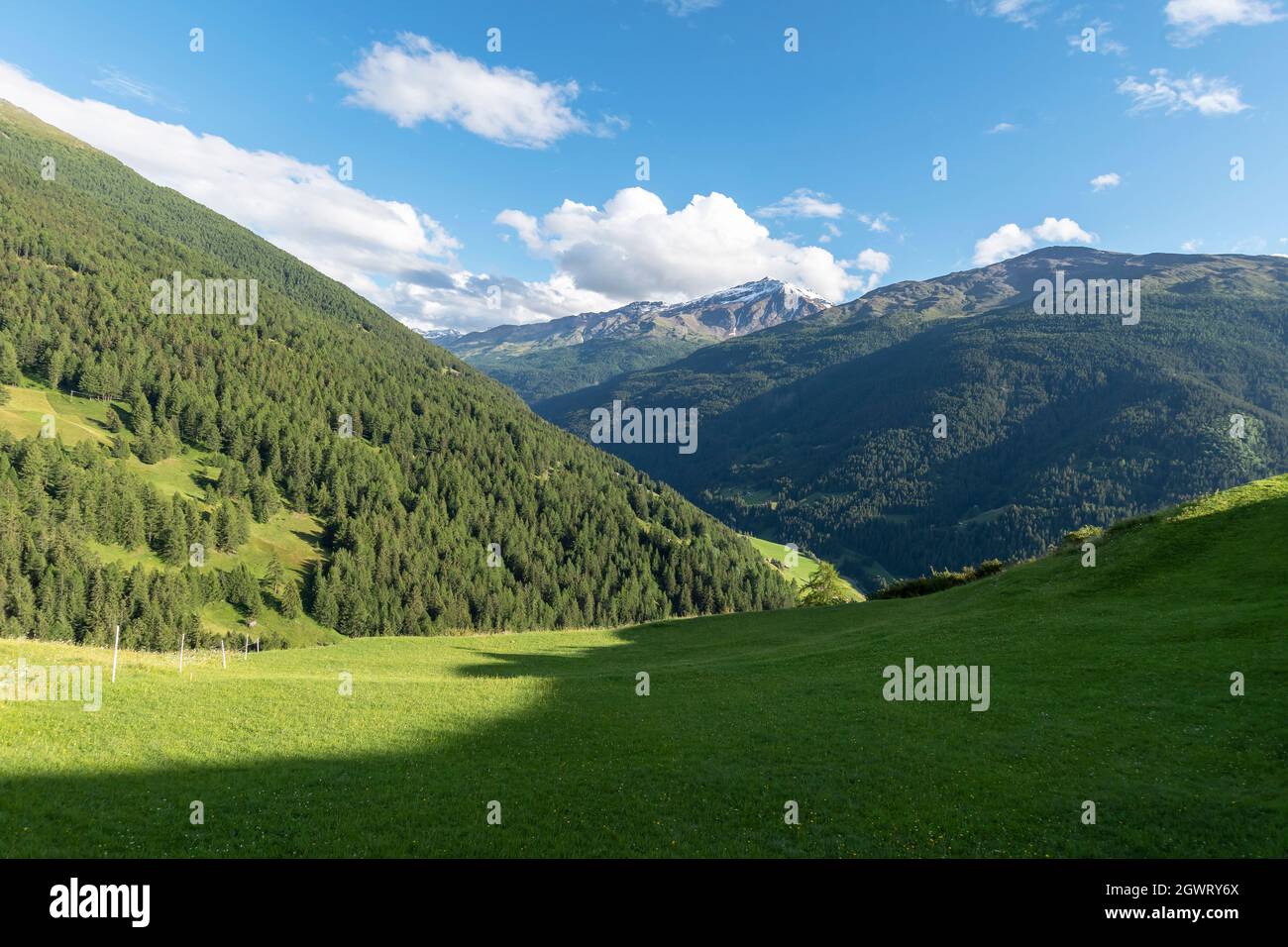 Panorama Val Zebrù, Bormio Stock Photo