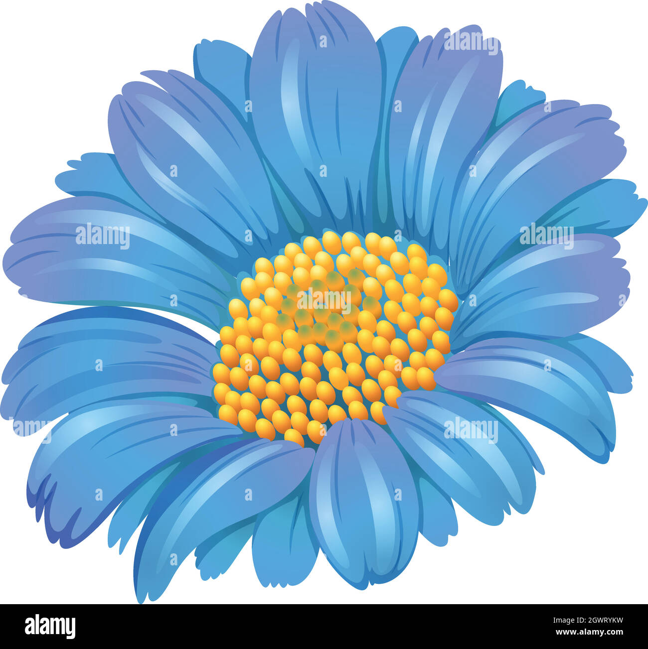 A fresh blue flower Stock Vector