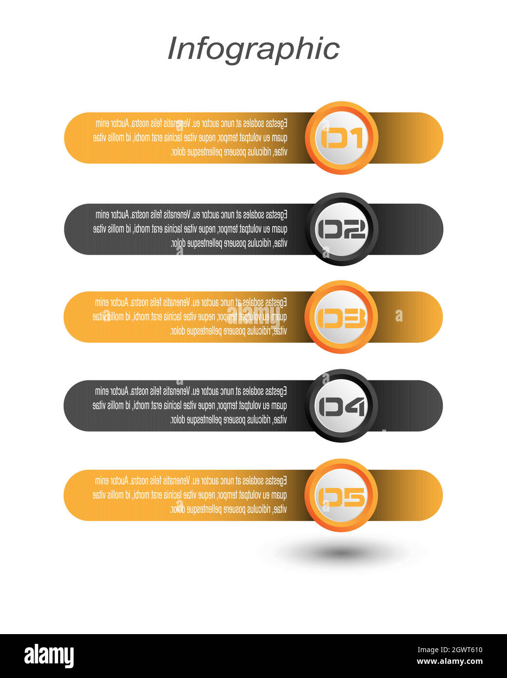 Infographic design template with paper tags. Stock Vector
