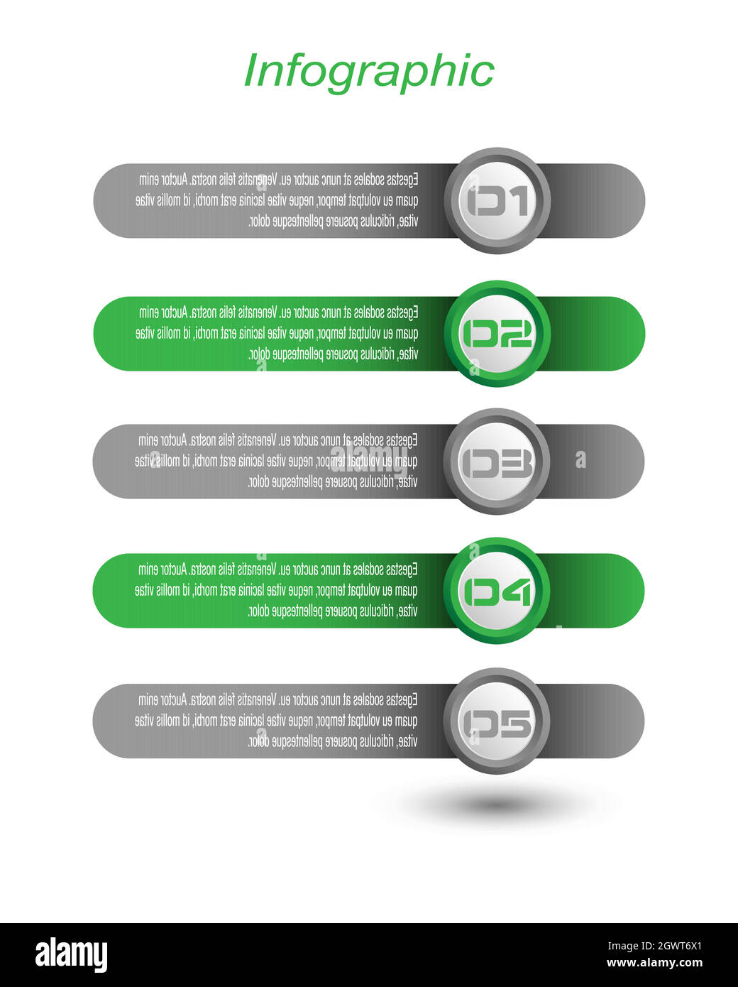 Infographic design template with paper tags. Stock Vector