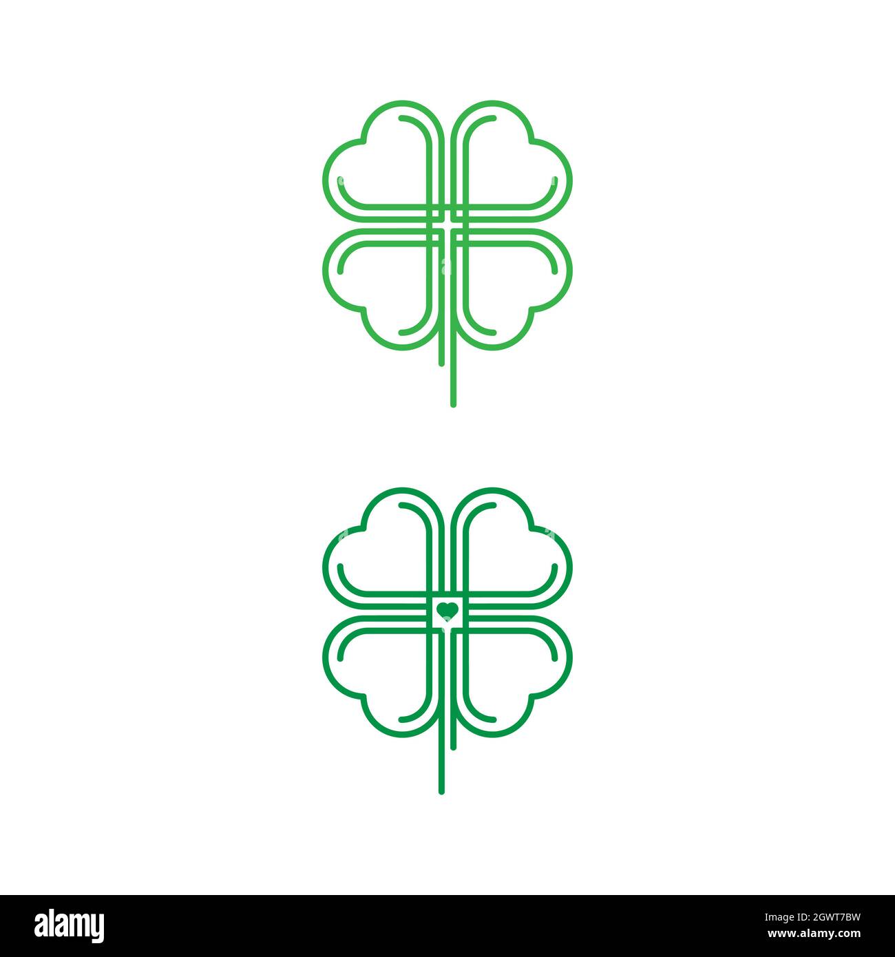 Green Clover Leaf icon Template Design Vector Stock Photo - Alamy