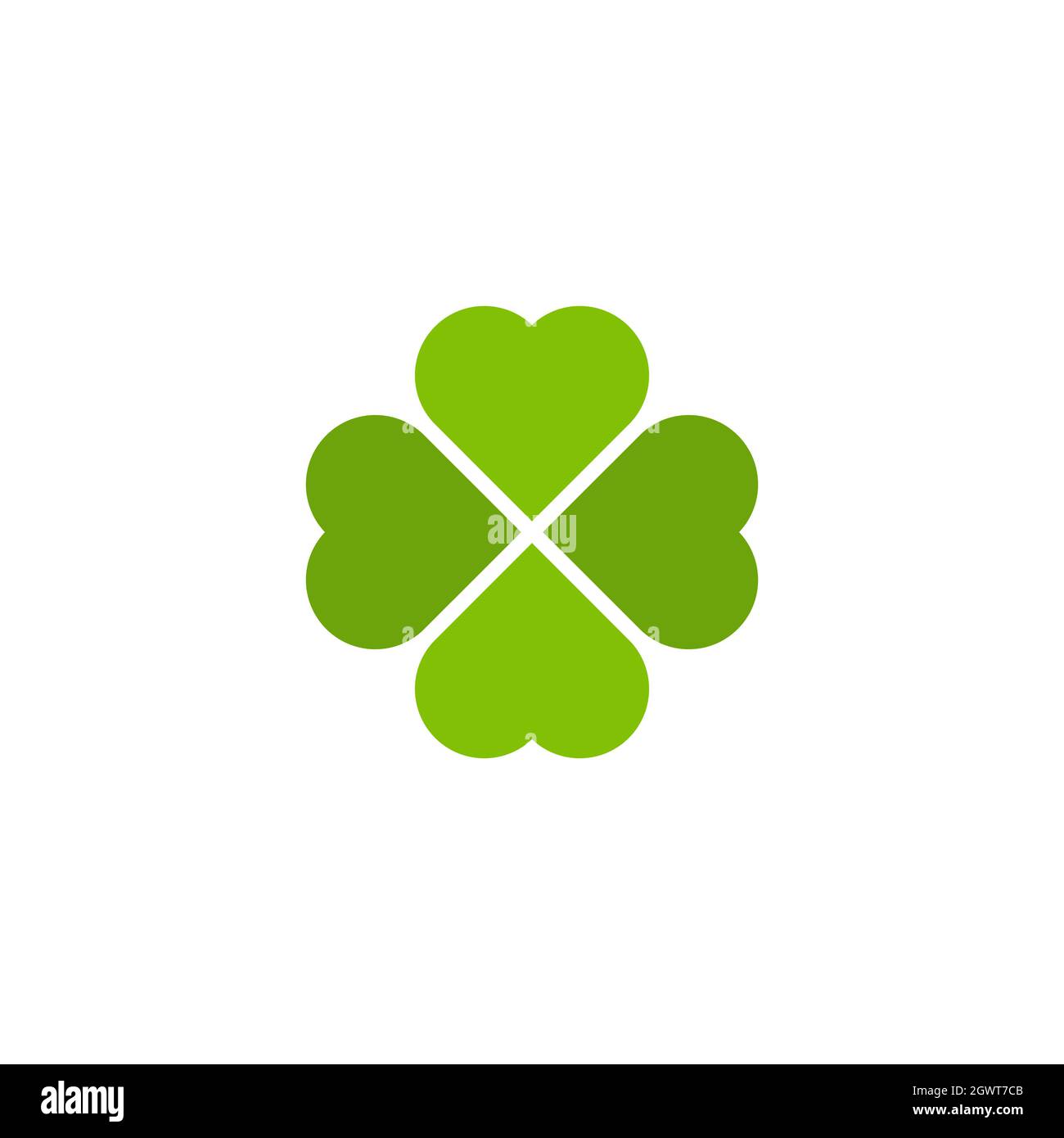Green Clover Leaf icon Template Design Vector Stock Photo - Alamy